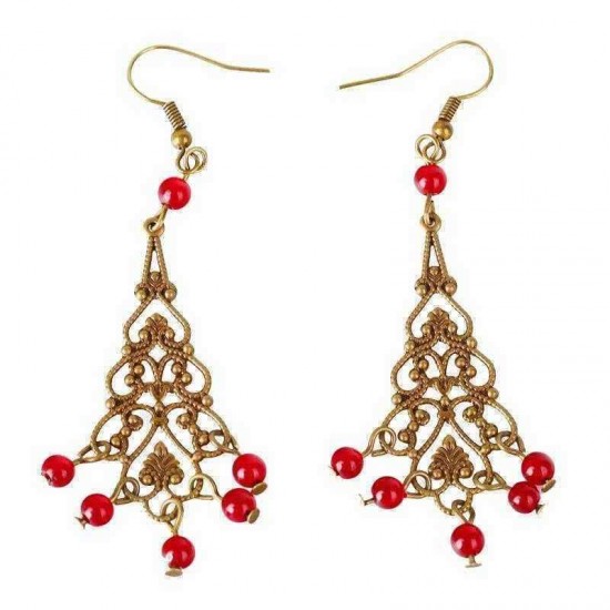 Bohemian Hallow Tassels Earrings Alloy Long-Style Ear Drop Earring For Women