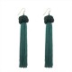 Bohemian Hand-woven Braided Rope Knot Long Tassel Earrings Ethnic Jewelry for Women