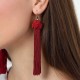 Bohemian Hand-woven Braided Rope Knot Long Tassel Earrings Ethnic Jewelry for Women