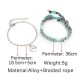 Bohemian Handmade Charm Anklet Fashion Braided Rope Hollow Geometric Pendant Anklet Jewelry For Girl