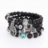 Bohemian Hollow Tree of Life Elastic Beads Multilayer Bangle Bracelet Gift for Women