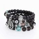 Bohemian Hollow Tree of Life Elastic Beads Multilayer Bangle Bracelet Gift for Women