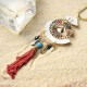 Bohemian Irregular Shell Pendant Chain Red Tassel Cotton Rope Necklace for Women