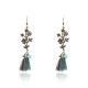 Bohemian Leavers Tassels Drop Earring Retro Antique Gold Long Pendant Earring for Women