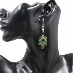 Bohemian Leaves Drop Earrings Retro Alloy Earrings Fashion Women Earring