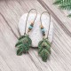 Bohemian Leaves Drop Earrings Retro Alloy Earrings Fashion Women Earring