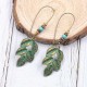 Bohemian Leaves Drop Earrings Retro Alloy Earrings Fashion Women Earring