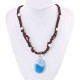 Bohemian Luminous Glowing Drop Pendant Necklace Leather Chain Pearl Necklace for Women Gift