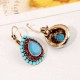 Bohemian Red Crystal Earrings Retro Water Drop Ear Drop Rhinestone Earring For Women