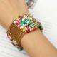 Bohemian Retro Colorful Multilayer Beaded Bracelet Bangle For Women