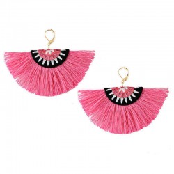 Bohemian Retro Semicircle Tassel Pendant Dangle Women Earrings Gift