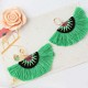 Bohemian Retro Semicircle Tassel Pendant Dangle Women Earrings Gift