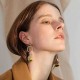 Bohemian Women's Tassel Drop Earring Asymmetric Geometric Colorful Dangle Earrings Women Jewelry