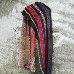 Brown Cotton Blend Casual Scarves & Shawl
