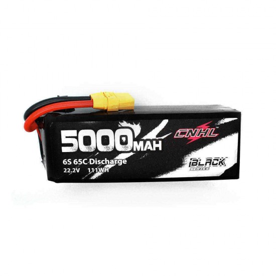 CNHL BLACK SERIES 5000mAh 22.2V 6S 65C Lipo Battery XT90 Plug for RC Drone FPV Racing