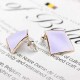 Candy Color Alloy Oil Rhombus Ear Stud Earrings Women Jewelry