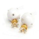 Candy Color Double Side Ball Crystal Crown Stud Earrings For Women