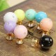 Candy Color Double Side Ball Crystal Crown Stud Earrings For Women