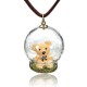 Cartoon Glass Ball Bead Pendant Sweater Necklace Long Chain