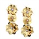 Casual Women's Crystal Hand-made Sequins Three-dimensional Flowers Beaded Long Earrings