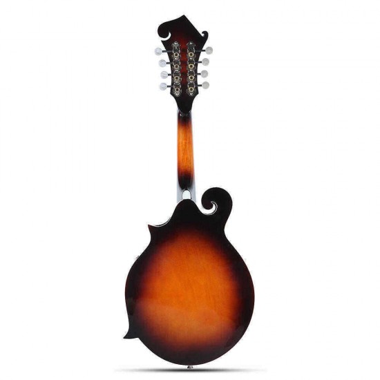 Classic Sunburst F Modle 24 Frets 8 String Paulownia Wood Mandolin With Case