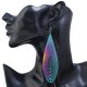 Computer Chip Colorful Earrings Trendy Stainless Steel Hollow Drop Pendant Women Earrings