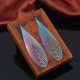 Computer Chip Colorful Earrings Trendy Stainless Steel Hollow Drop Pendant Women Earrings