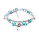 Conch Beads Yoga Anklet Beach Turtle Pendant Moon Heart Pearl Crystal Beads