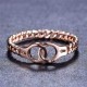 Creative Handcuffs Linkded Rose Gold Finger Ring Simple Womens Rings Casual Clothing Accessories