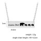 Creative Letters Engraved Mama Bear Pendant Necklace Cute Family Clavicle Necklaces for Women