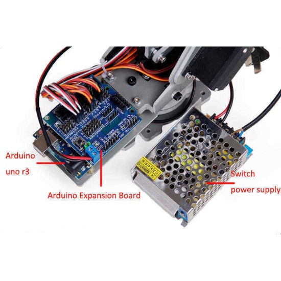 DIY 6DOF Robot Arm 4 Axis Rotating Mechanical Robotic Arm for Arduino