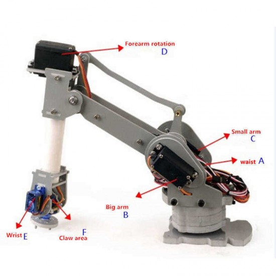 DIY 6DOF Robot Arm 4 Axis Rotating Mechanical Robotic Arm for Arduino