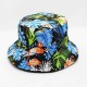 Double sided Striped Flamingo Pattern Cap Summer Outdoor Sunscreen Visor Fisherman Bucket Hat