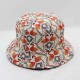 Double sided Striped Flamingo Pattern Cap Summer Outdoor Sunscreen Visor Fisherman Bucket Hat