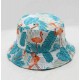 Double sided Striped Flamingo Pattern Cap Summer Outdoor Sunscreen Visor Fisherman Bucket Hat