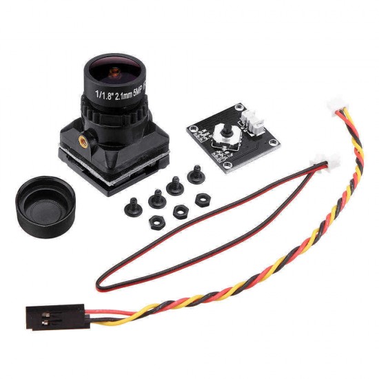 Eachine Bat 19S 1/1.8" Starlight CCD 800TVL 2.1mm/2.3mm 16:9/4:3 PAL/NTSC Switchable OSD FPV Camera Red/Black for RC Drone