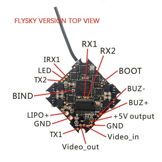 Eachine Crazybee F4 PRO V3.0 Flight Controller Blheli_S 10A 2-4S Brushless ESC compatible Frsky/ Flysky Receiver for Cinecan 4K Racing Drone