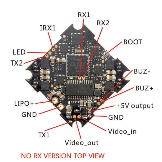 Eachine Crazybee F4 PRO V3.0 Flight Controller Blheli_S 10A 2-4S Brushless ESC compatible Frsky/ Flysky Receiver for Cinecan 4K Racing Drone