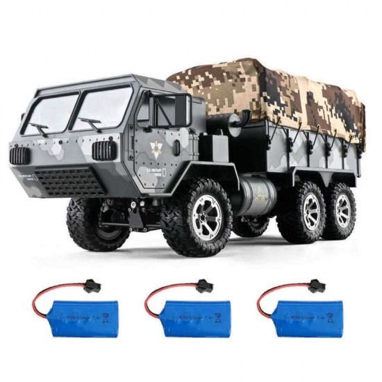 Eachine EAT01 1/16 2.4G 6WD RC Car Proportional Control US Army Military Off Road Rock Crawler Truck RTR Vehicle Model W/ Several Battery