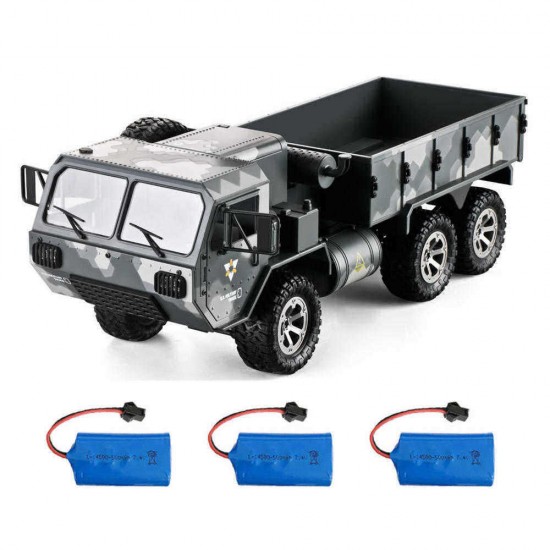 Eachine EAT01 1/16 2.4G 6WD RC Car Proportional Control US Army Military Off Road Rock Crawler Truck RTR Vehicle Model W/ Several Battery