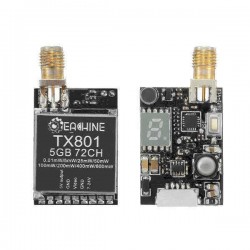 Eachine TX801 5.8G 72CH 0.01mW 5mW 25mW 50mW 100mW 200mW 400mW 600mW Switched AV VTX FPV Transmitter