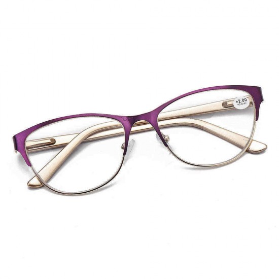 Elderly Ultralight Cat Eye Half Frame Reading Glasses Universal Presbyopic Eyeglasses