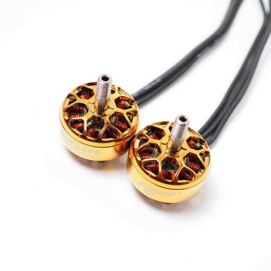 FLYWOO NIN N2306 2306 2-6S FPV 1750/2450/2750KV Brushless Motor Gold Silver for RC Drone FPV Racing