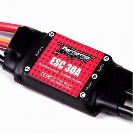 FMS Predator 30A Brushless ESC With 2A Linear BEC XT60 Plug for RC Models