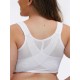 FULLGLADY Plus Size Embroidery Wireless Full Cup Front Closure Bra