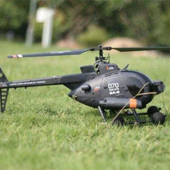 FX070C 2.4G 4CH 6-Axis Gyro Flybarless MD500 Scale RC Helicopter