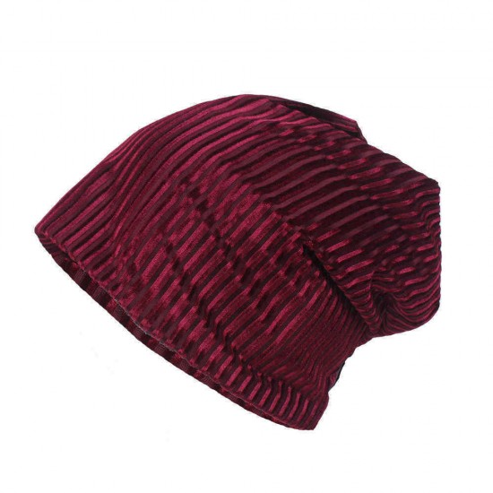 Fashion Earmuffs Corduroy Plus Velvet Beanie Hat Outdoor Double Layers Skull Cap for Men Women