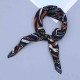 Fashion Girls Small Square Scarf Printed Foulard Neckerchief Bandana Scarves Vintage Style Scarf