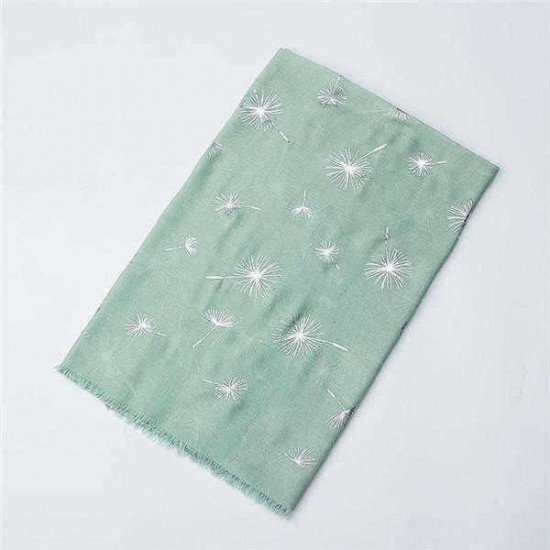 Fashion Summer Cotton Lightweight Dandelion Printting Scarf Unique Women Outdoor Shawl