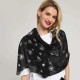 Fashion Summer Cotton Lightweight Dandelion Printting Scarf Unique Women Outdoor Shawl